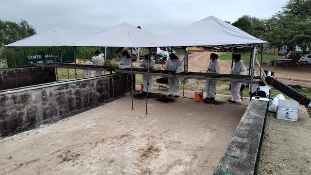 Búsqueda de los restos de Anahí Bulnes en el predio de Piedras Blancas, Córdoba. (Gentileza Medicina Forense)