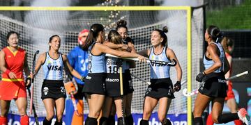 Delfina Thomé anotó el 1-0 para Las Leonas, frente a China en Pro League.