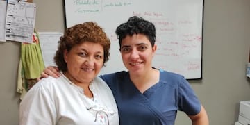 Profesionales del consultorio gerontológico del Hospital Avellaneda