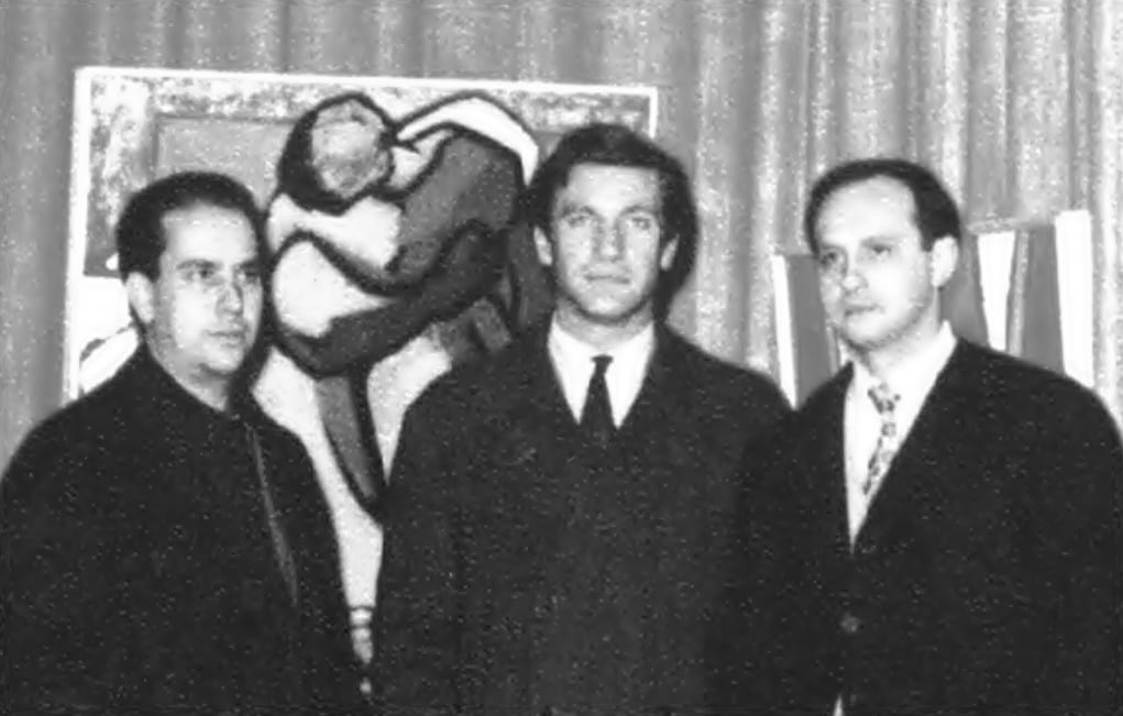fundadores del Grupo Espartaco: Juan Carlos Sánchez, Mario Mollari y Ricardo Carpani