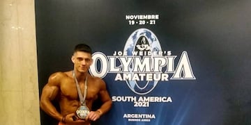Facundo Navarrete, el fisicoculturista sanrafaelino que se coronó campeón Sub 23.