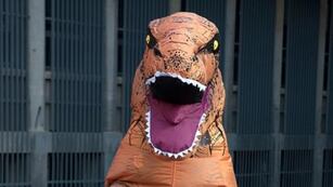 La disparatada escena ocurrió en Rosario y fue viral en las redes.