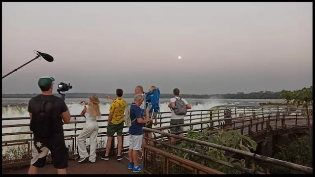 Marley y Mirko visitaron las cataratas para grabar un capítulo de su serie