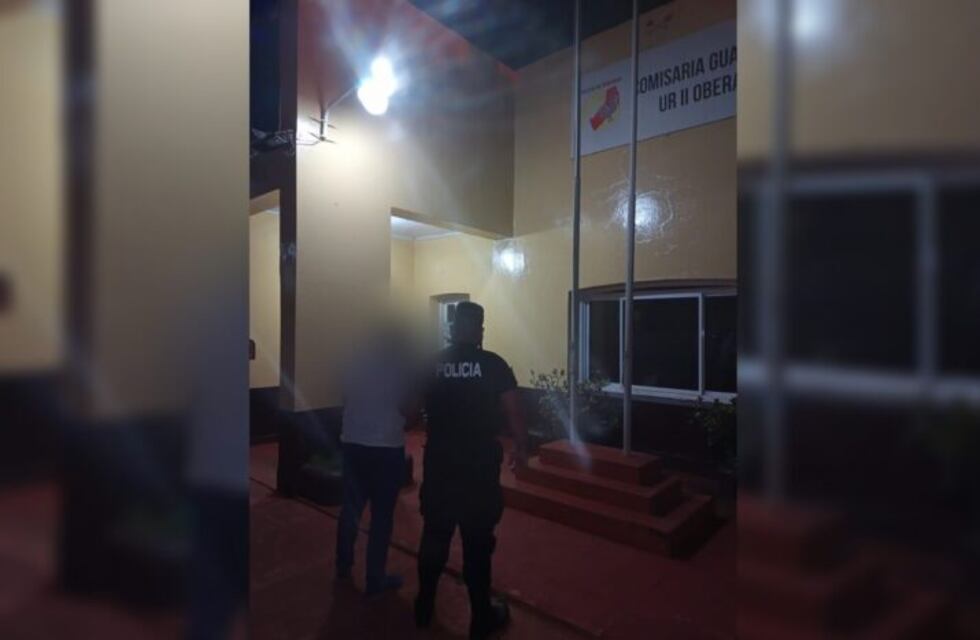 Agredió y amenazó a su pareja en Guaraní, terminó detenido