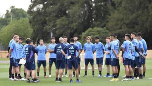La selección argentina Sub 23 que conduce Mascherano. (AFA)