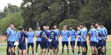 La selección argentina Sub 23 que conduce Mascherano. (AFA)
