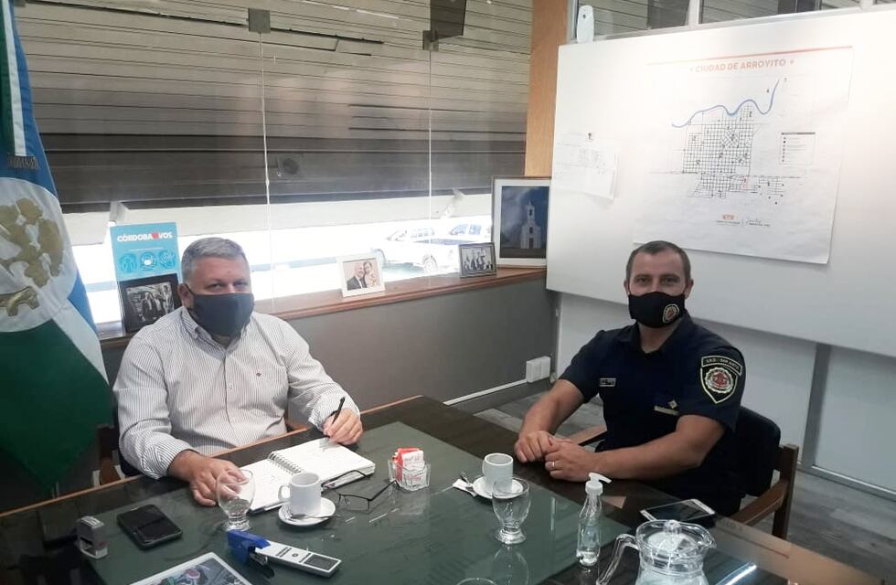 El intendente Benedetti y el sub comisario Boso mantuvieron una reunión para delinear trabajos conjuntos