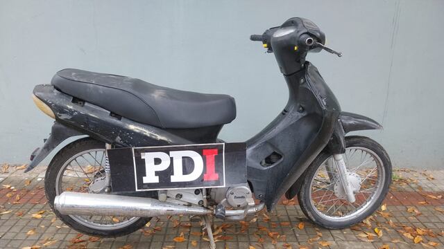 La moto recuperada por la PDI