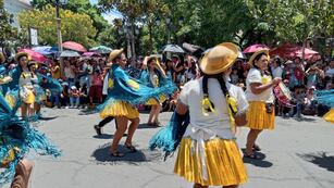 Con mucho entusiasmo y alegría, en horas del mediodía de este viernes se vivía en las calles tarijeñas una "previa" del colorido Carnaval Chapeco.