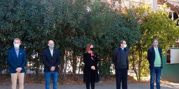 Autoridades en el acto por el 9 de Julio.