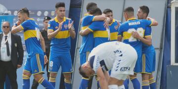 Boca festejó ante Gimnasia y sueña con la Liga Profesional. Foto: @BocaJrsOficial