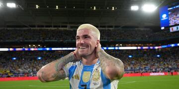 Rodrigo de Paul habló luego de ganar la Copa América y se mostró muy feliz por lo conseguido. (Prensa selección argentina)