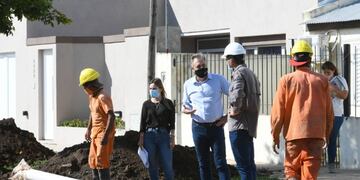 Obra de cloacas en Rafaela