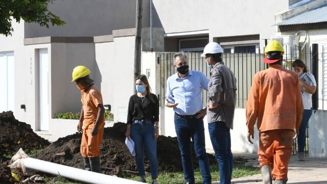 Obra de cloacas en Rafaela