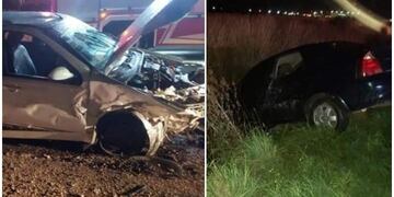 Un choque frontal entre dos autos dejó como saldo tres personas heridas