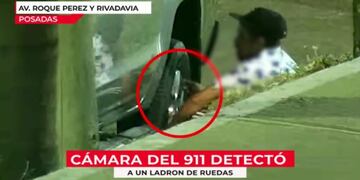 Detienen a un hombre cuando intentaba robar la rueda de una camioneta en Posadas.