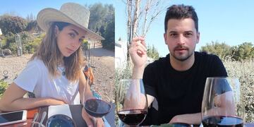 Thelma Fardín y Camilo Vaca Narvaja en Mendoza. (Instagram)