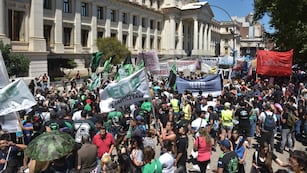 La concentración cerca del Palacio 6 de Julio, en la ciudad de Córdoba.