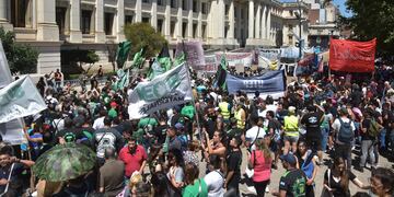 La concentración cerca del Palacio 6 de Julio, en la ciudad de Córdoba.
