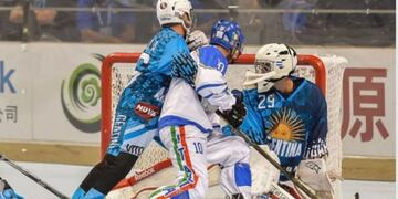 Hockey en línea Argentina en el Mundial.