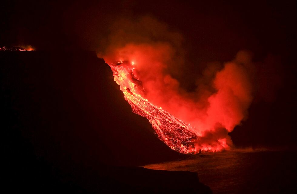 Volcán La Palma: así fue la llegada de la lava al mar