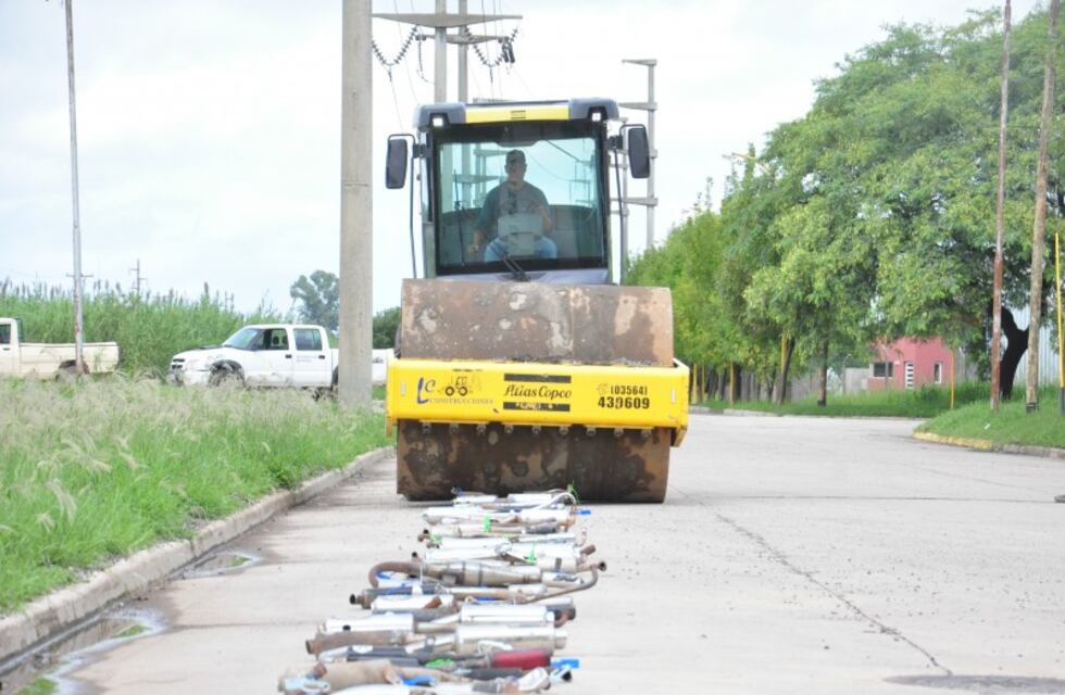 Destruyeron 90 caños de escapes antirreglamentarios