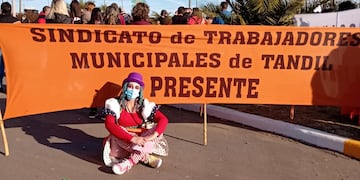 Así fue la movilización en el Lago del Fuerte.