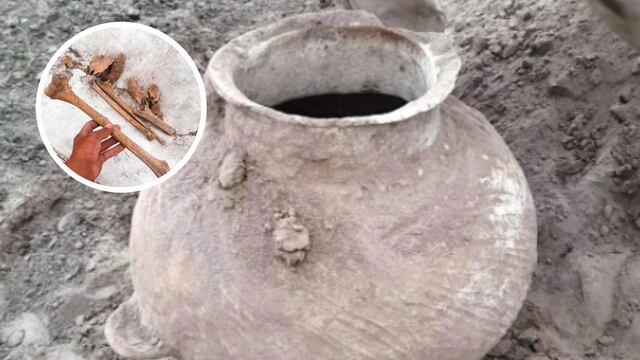 Así luce la vasija encontrada en Santiago del Estero.