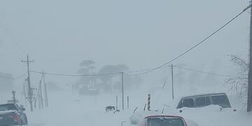 Un hombre de Neuquén tuvo que cavar un túnel de nieve para salir de su casa