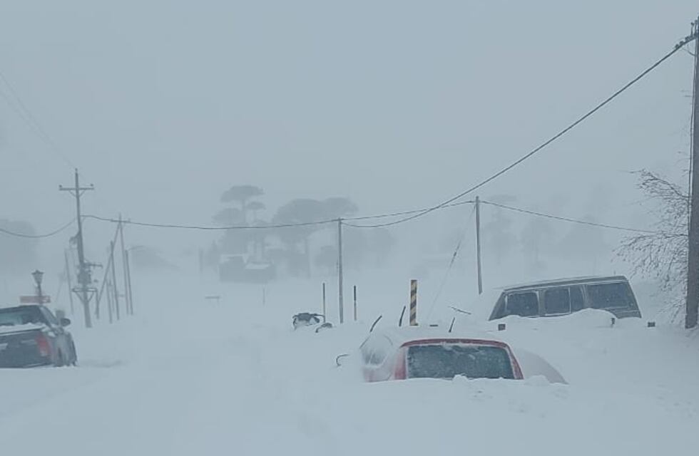 Un hombre de Neuquén tuvo que cavar un túnel de nieve para salir de su casa