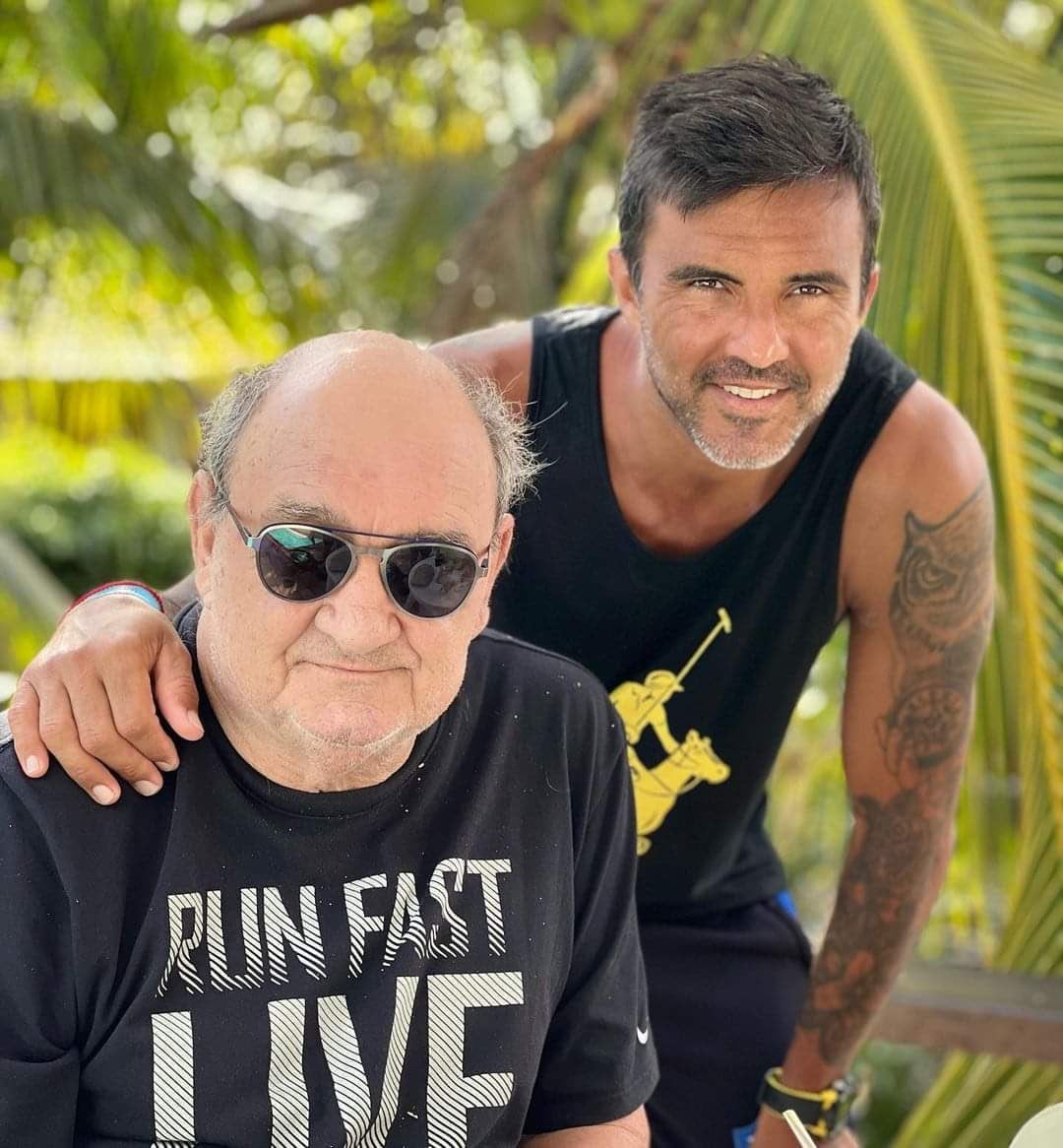 Fabián Cubero junto a su padre
