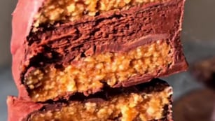Alfajor sin harina ni azúcar.