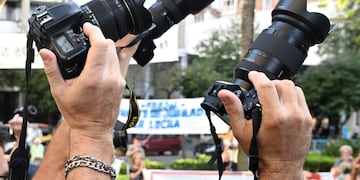 Trabajadores de prensa y reporteros gráficos expresaron su solidaridad con Pablo Grillo.