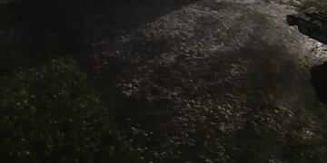 Granizo y lluvia intensa en El Trapiche