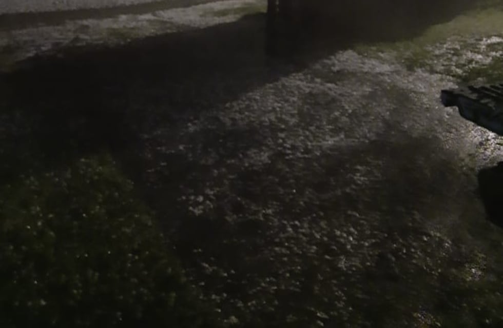 El Trapiche, mucha lluvia y granizo