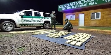 Gendarmería Nacional decomisó más de 111 kilogramos de marihuana en San Pedro.