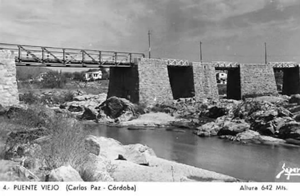 En fotos: así se veía el puente céntrico de Carlos Paz, 67 años atrás
