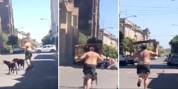 Se recibió, lo hicieron correr desnudo por Azul y explotó en las redes