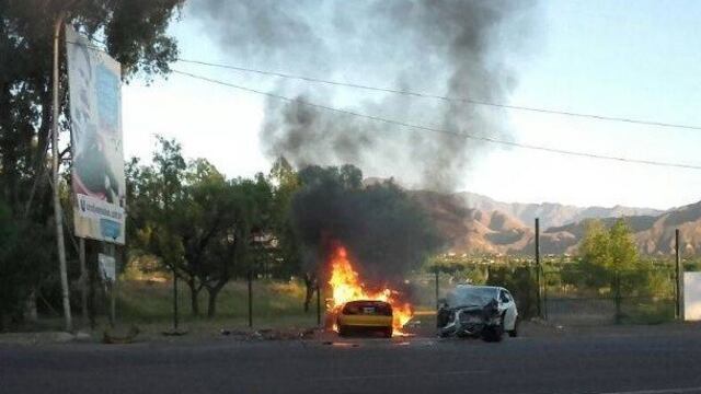 El taxi era conducido por Marcelo Cortu00e9s, quien circulaba por Champagnat de norte a sur trasladando a Maru00eda del Pilar Greco.