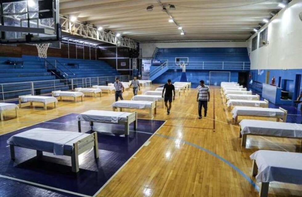 El Polideportivo de Eldorado se acondicionó como hospital de campaña