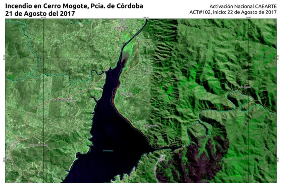 Así se ve desde el espacio, lo que dejaron los incendios en Córdoba