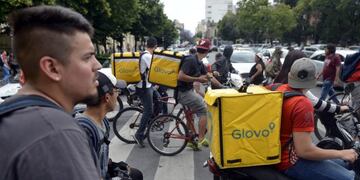 Trabajadores de Glovo\u002E