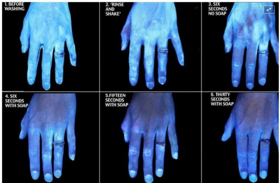 En tiempos de coronavirus, este experimento muestra la importancia de lavarse bien las manos