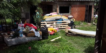 Familia damnificada en Villa del Prado
