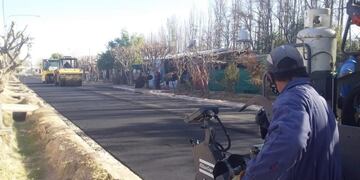Asfalto barrio El Sosneado San Rafael