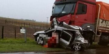 Murieron dos personas en un accidente en la ruta 33