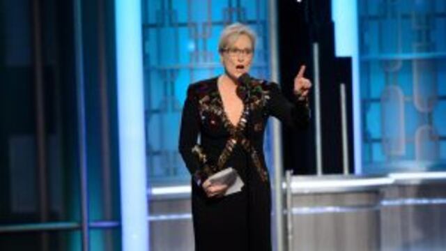 HFPA100. Beverly Hills (United States), 09/01/2017.- A handout photo made available by the Hollywood Foreign Press Association (HFPA) on 09 January 2017 shows Meryl Streep accepting the Cecil B. DeMille Lifetime Achievement Award during the 74th annual Go