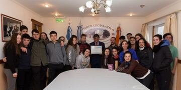 Alumnos santacruceños en Ushuaia