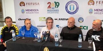 Presentación oficial del encuentro internacional de Futsal entre Argentina y Colombia\u002E