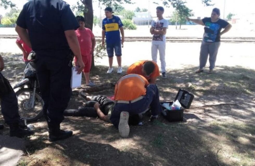 Chocó contra un árbol y terminó en el hospital